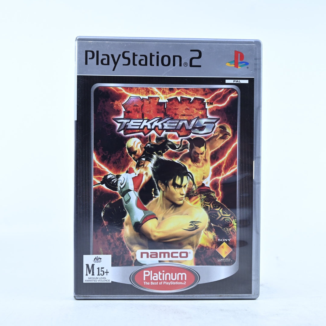 Tekken 5 - Sony Playstation 2 / PS2 Game + Manual - PAL - MINT DISC!