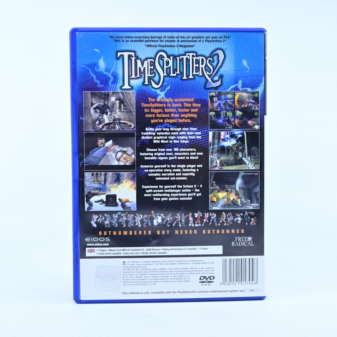 TimeSplitters 2 - Sony Playstation 2 / PS2 Game + Manual - PAL - MINT DISC!