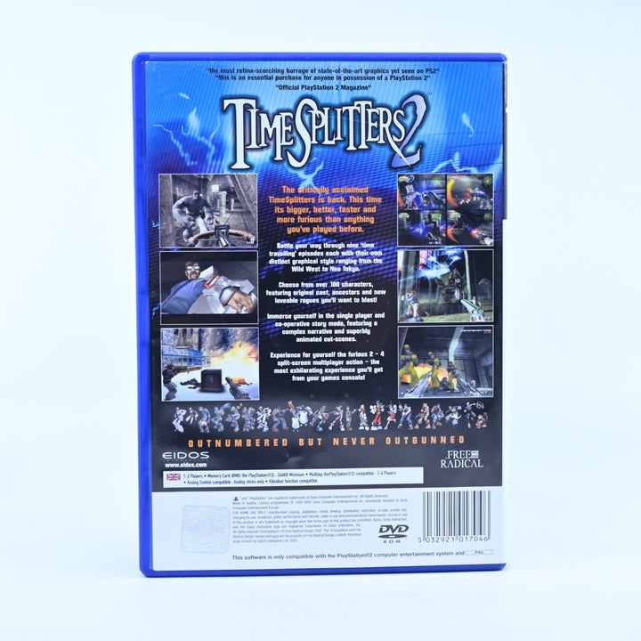 TimeSplitters 2 - Sony Playstation 2 / PS2 Game + Manual - PAL - MINT DISC!