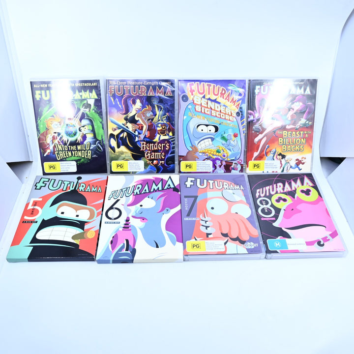 Futurama - Complete Series Seasons 1-8 + 4 Movies - Regions 1&4 - DVD