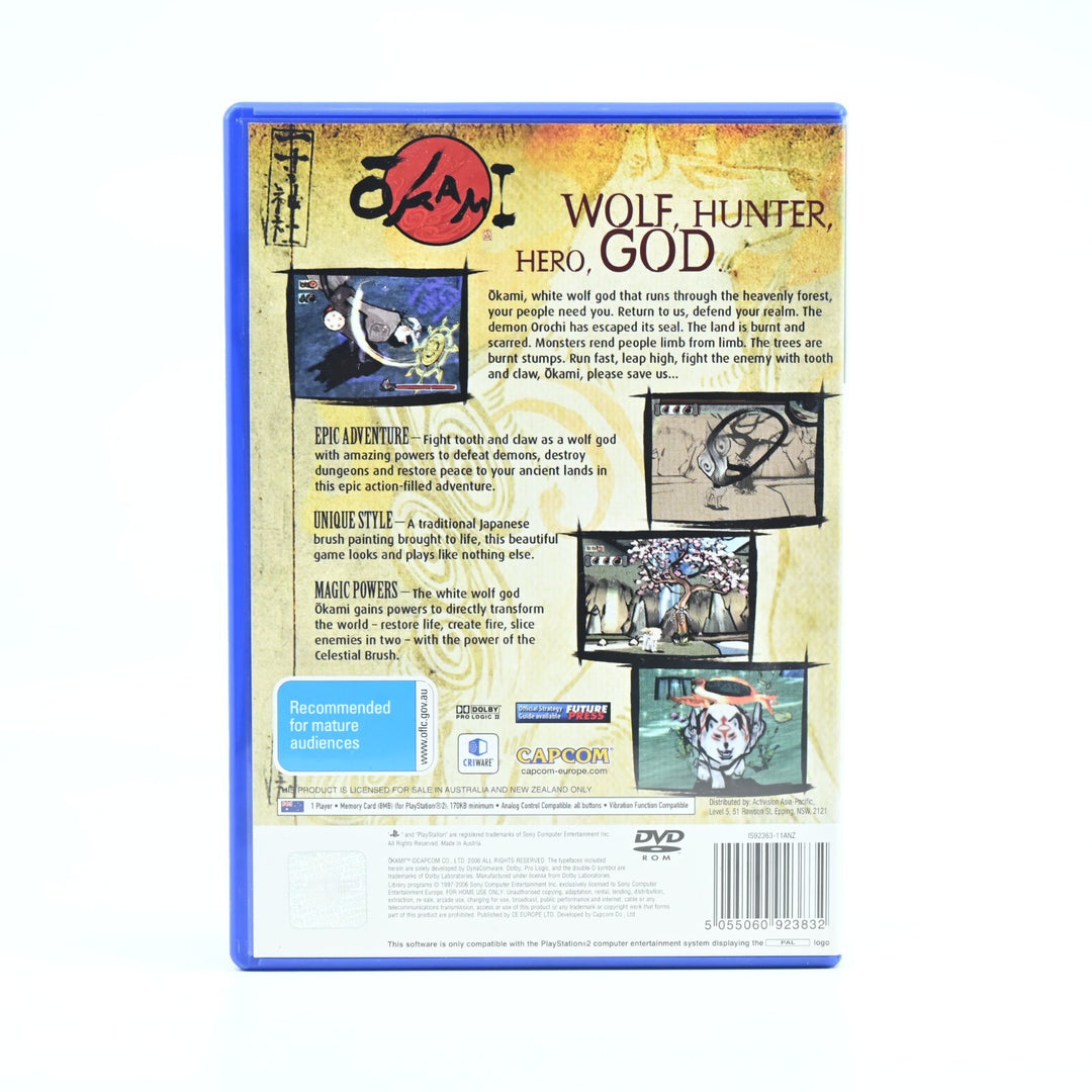 Okami - Sony Playstation 2 / PS2 Game + Manual - PAL - MINT DISC!