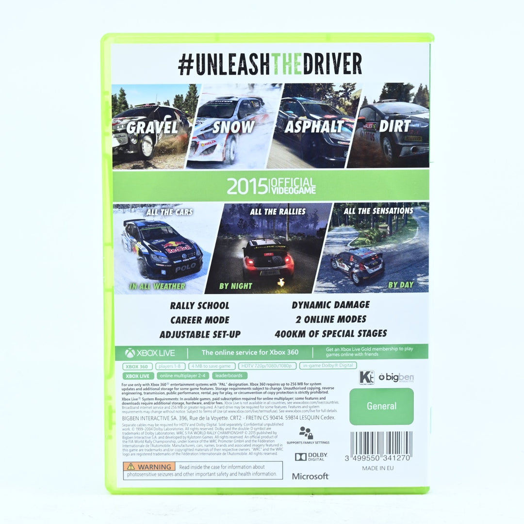 WRC 5 - Xbox 360 Game - PAL - MINT DISC!