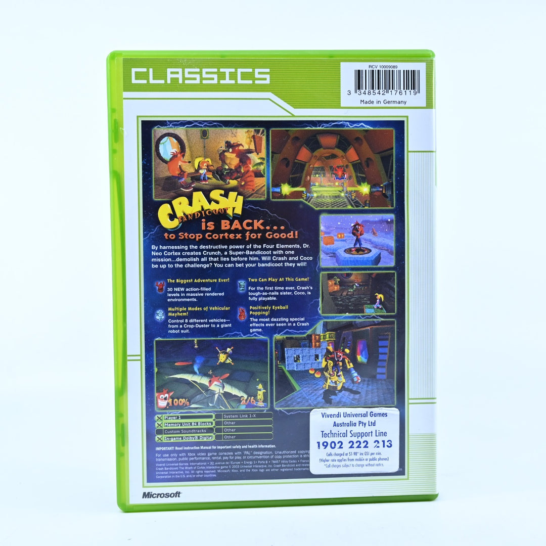 Crash Bandicoot: The Wrath of Cortex - Original Xbox Game + Manual - PAL