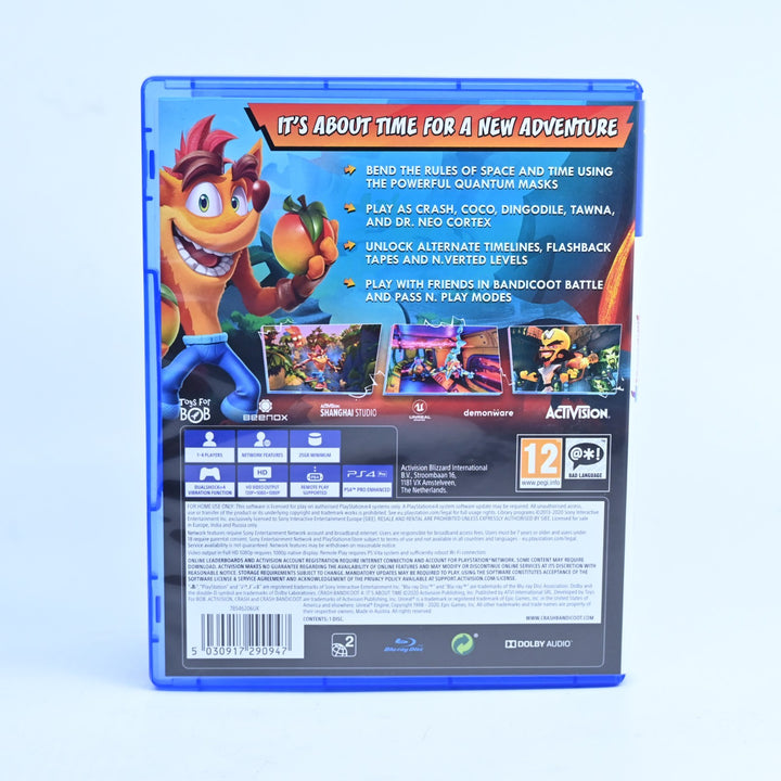 Crash Bandicoot 4: It's About Time - Sony Playstation 4 / PS4 Game - MINT DISC!