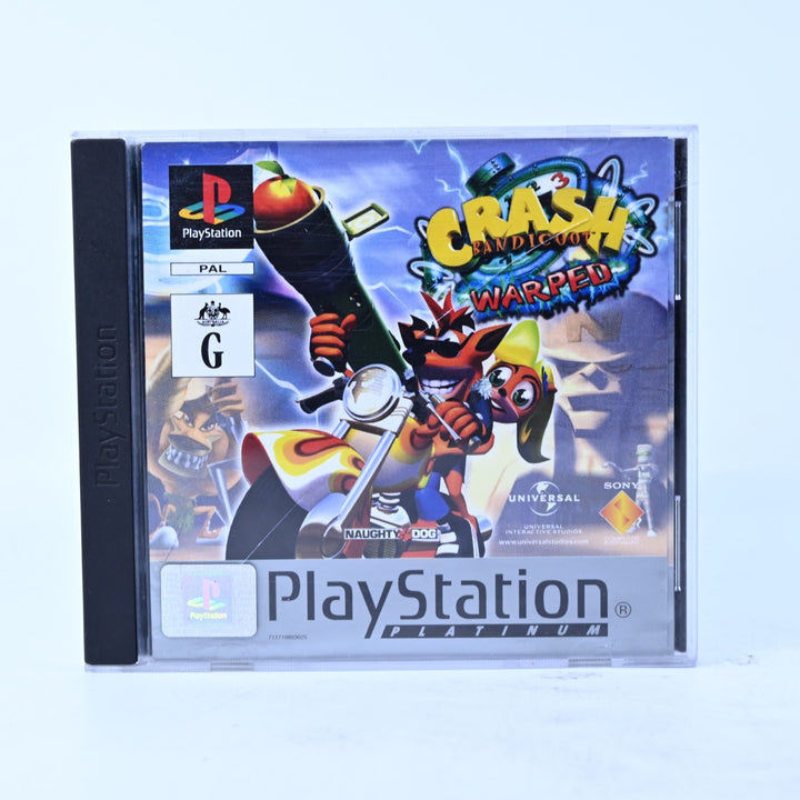 Crash Bandicoot 3: Warped - Sony Playstation 1 / PS1 Game + Manual - PAL