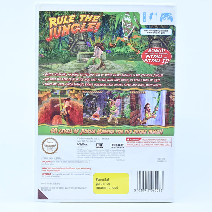 Pitfall: The Big Adventure - Nintendo Wii Game + Manual - MINT DISC!