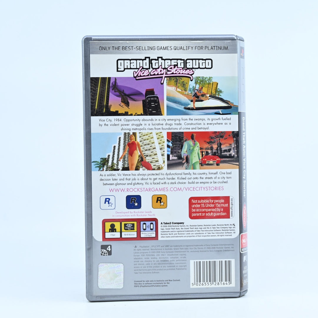Grand Theft Auto Vice City Stories - Sony PSP Game + Manual - FREE POST!