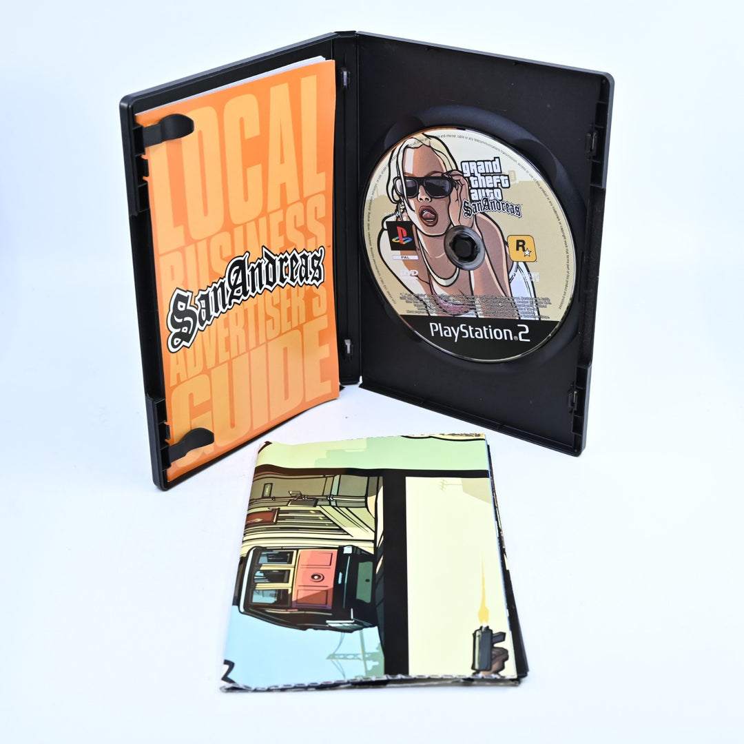 Grand Theft Auto San Andreas - Sony Playstation 2 / PS2 Game + Manual + Map