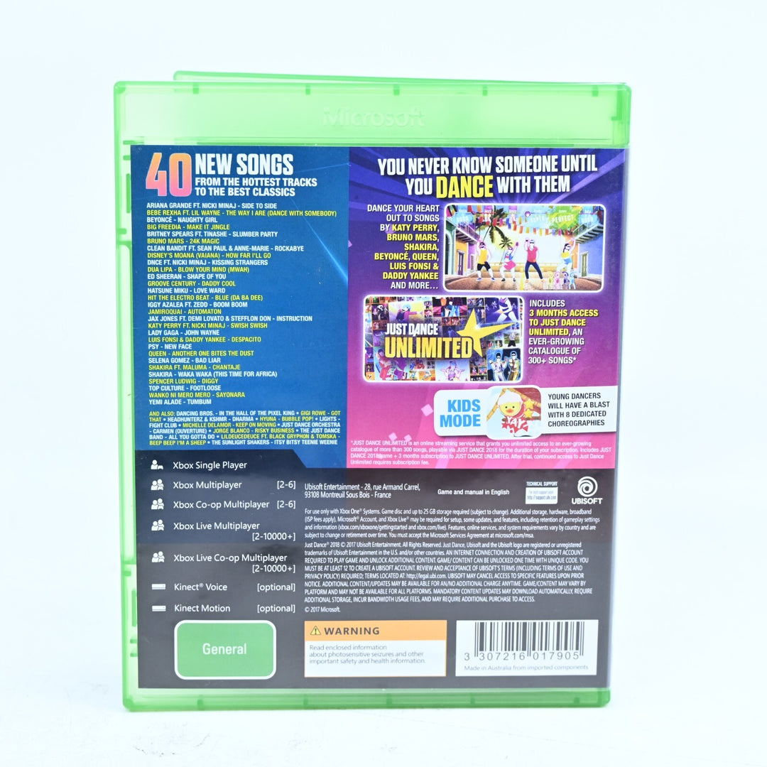 Just Dance 2018 - Xbox One Game - PAL - FREE POST!