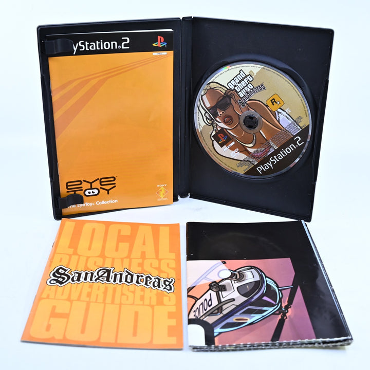 Grand Theft Auto: San Andreas - Sony Playstation 2 / PS2 Game + Manual + Map