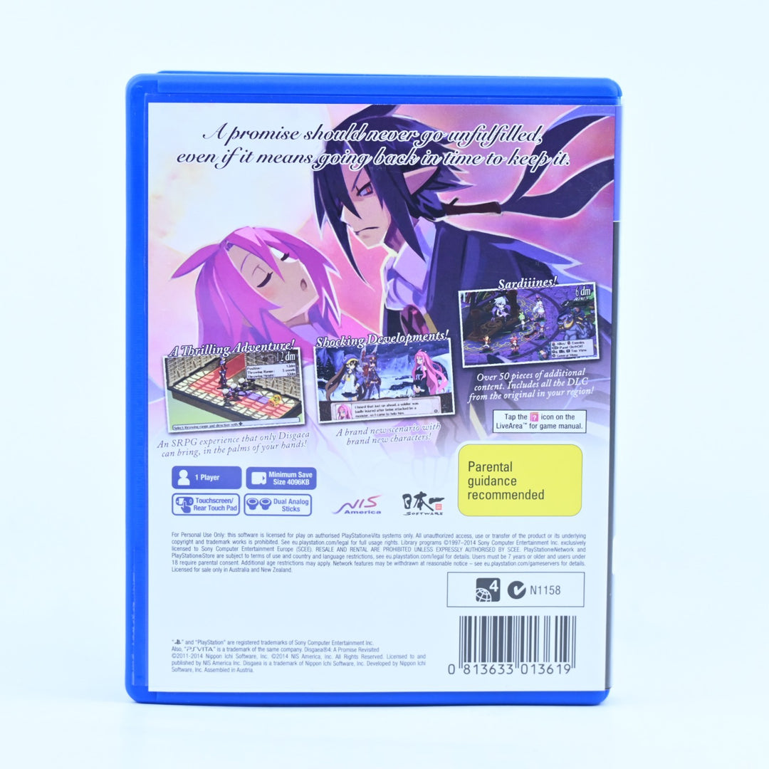 Disgaea 4: A Promise Revisited - Sony PS Vita Game - FREE POST!