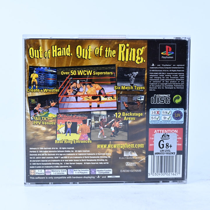 WCW Mayhem - Sony Playstation 1 / PS1 Game + Manual - PAL - MINT DISC!