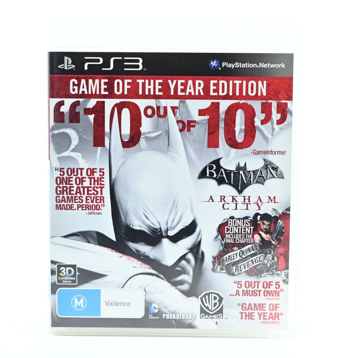 Batman: Arkham City - GOTY Edition - Sony Playstation 3 / PS3 Game + Manual