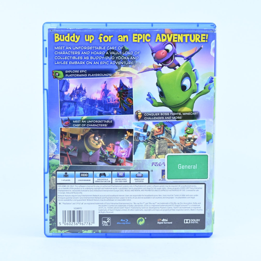 Yooka-Laylee - Sony Playstation 4 / PS4 Game - MINT DISC!