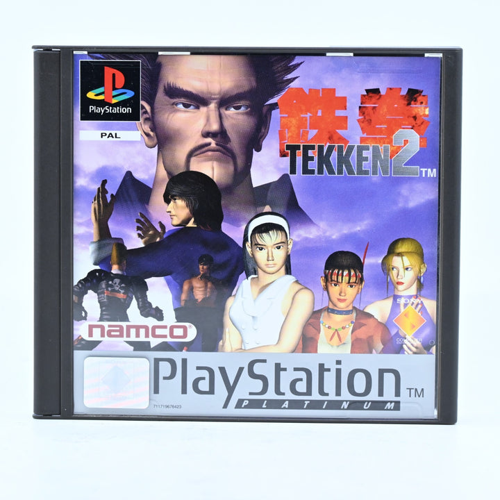 LIKE NEW! Tekken 2 - Sony Playstation 1 / PS1 Game + Manual - PAL - MINT DISC!