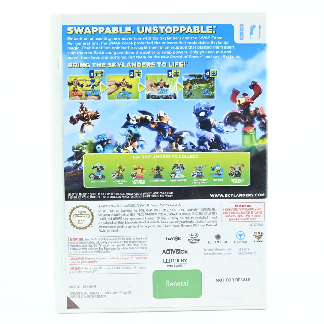 Skylanders: Swap Force  - Starter Pack - Nintendo Wii Game - PAL - FREE POST!