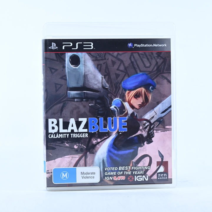 BlazBlue Calamity Trigger - Sony Playstation 3 / PS3 Game + Manual - MINT DISC!