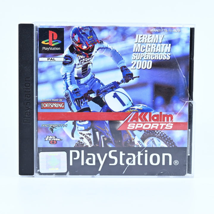 Jeremy McGrath Supercross 2000 - Sony Playstation 1 / PS1 Game + Manual - PAL
