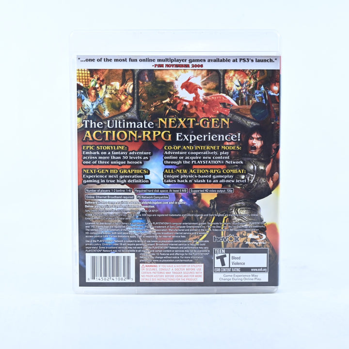 Untold Legends: Dark Kingdom - Sony Playstation 3 / PS3 Game + Manual