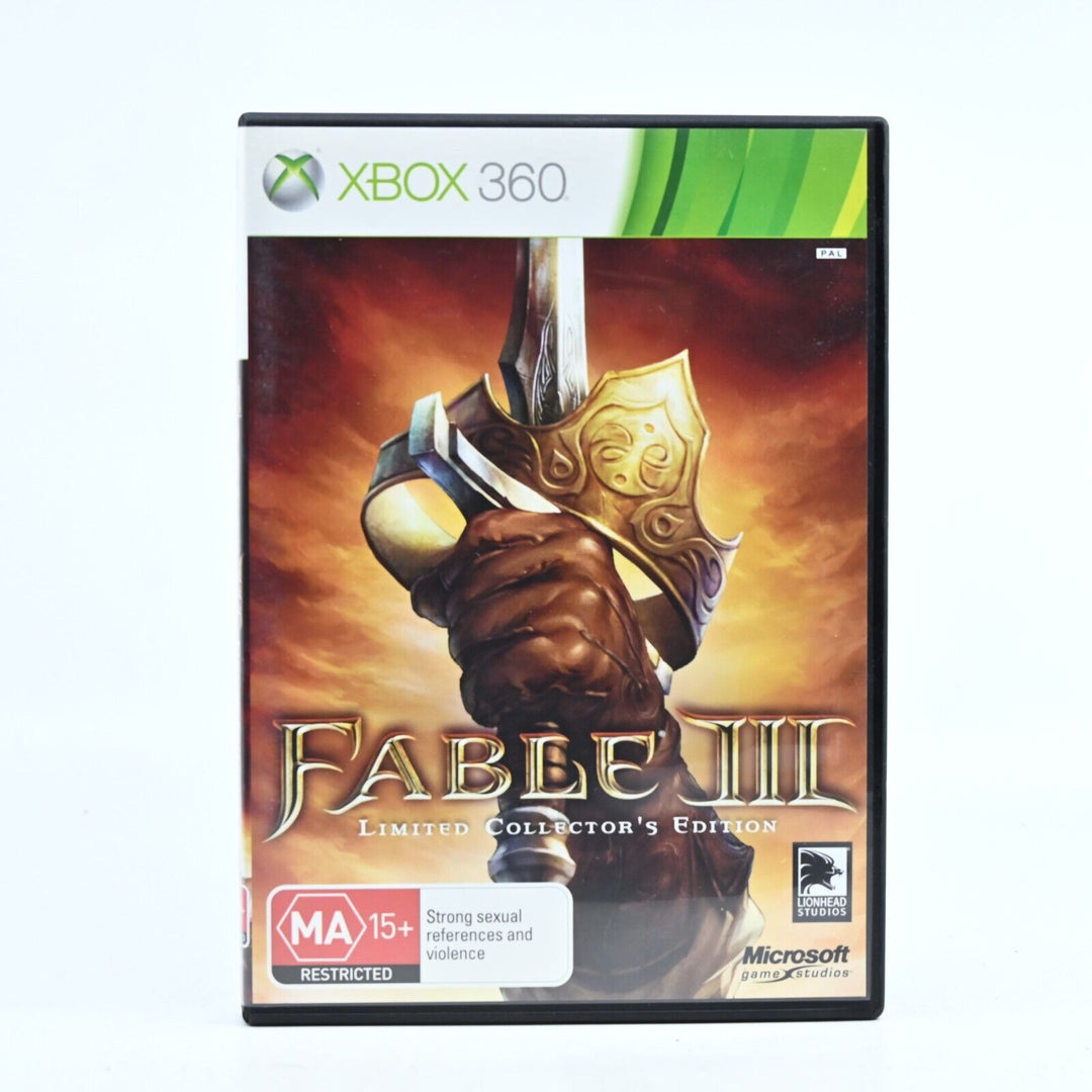 Fable III 3 Limited Collector's Edition - Xbox 360 Game + Manual - PAL MINT DISC