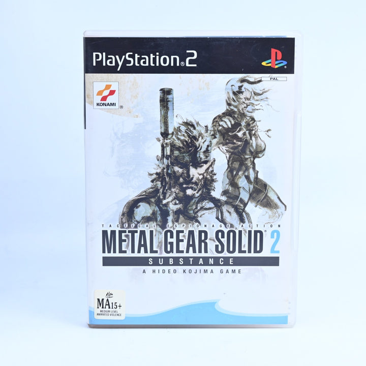 Metal Gear Solid 2: Substance - Sony Playstation 2 / PS2 Game + Manual Disc Wear