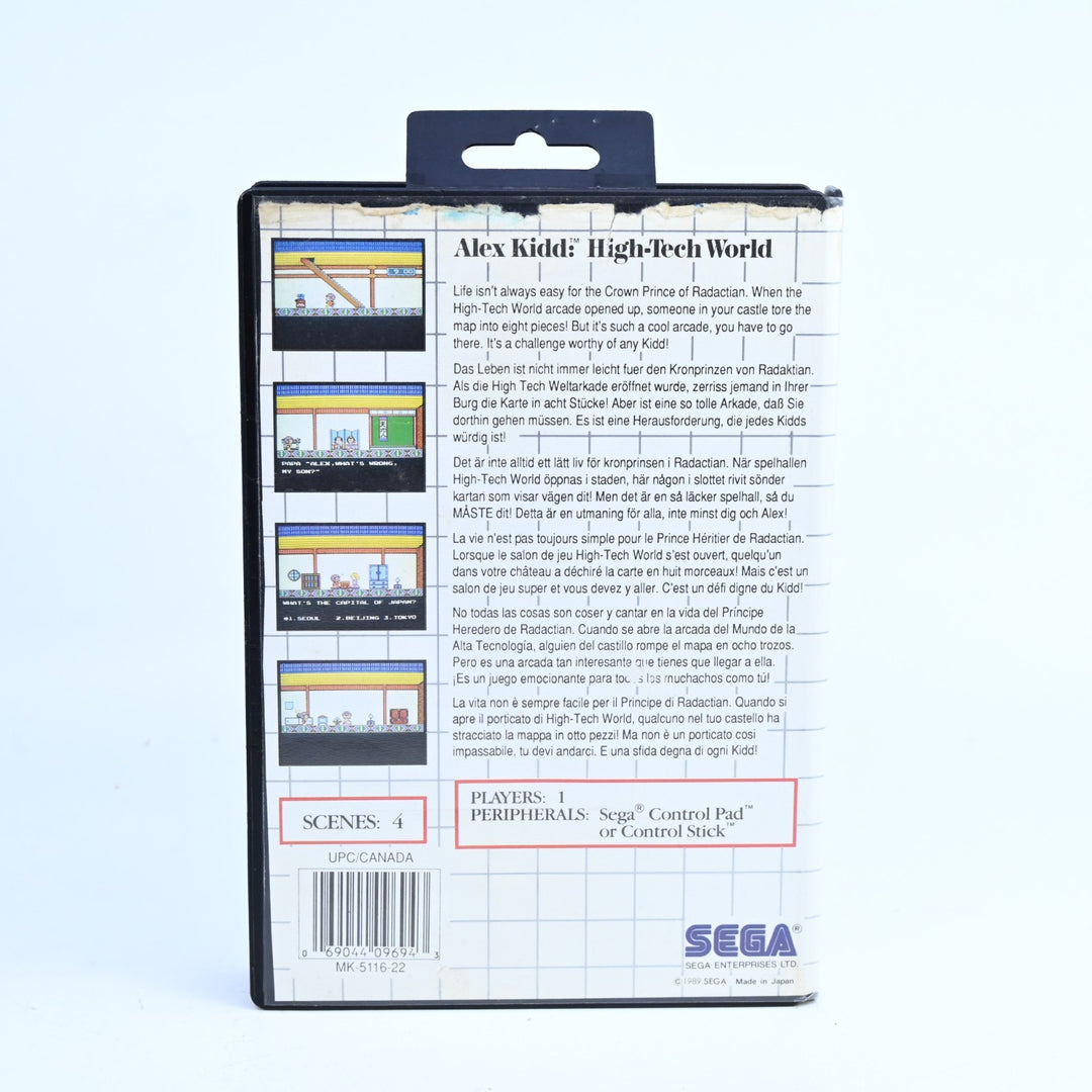 Alex Kidd: High-Tech World - Sega Master System Game - No Manual - PAL