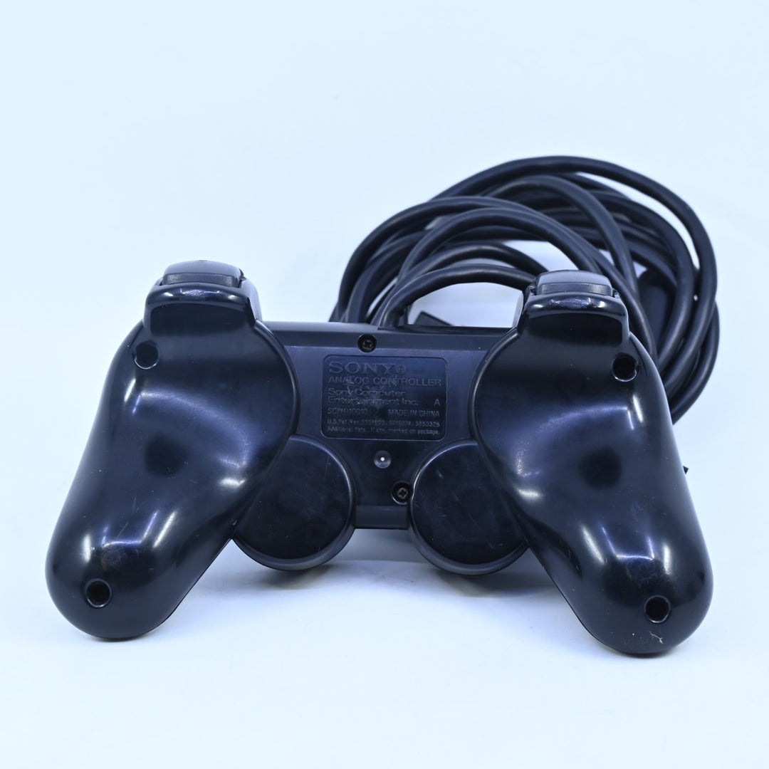Clear Official Black DualShock 2 Controller - Transparent - Sony PS2 Accessory