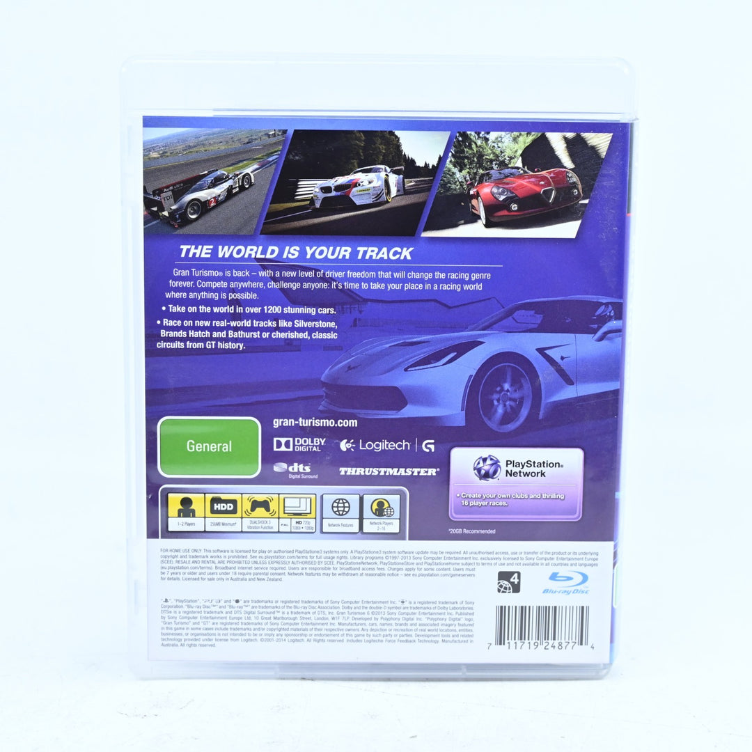 Gran Turismo 6 - Sony Playstation 3 / PS3 Game - FREE POST!
