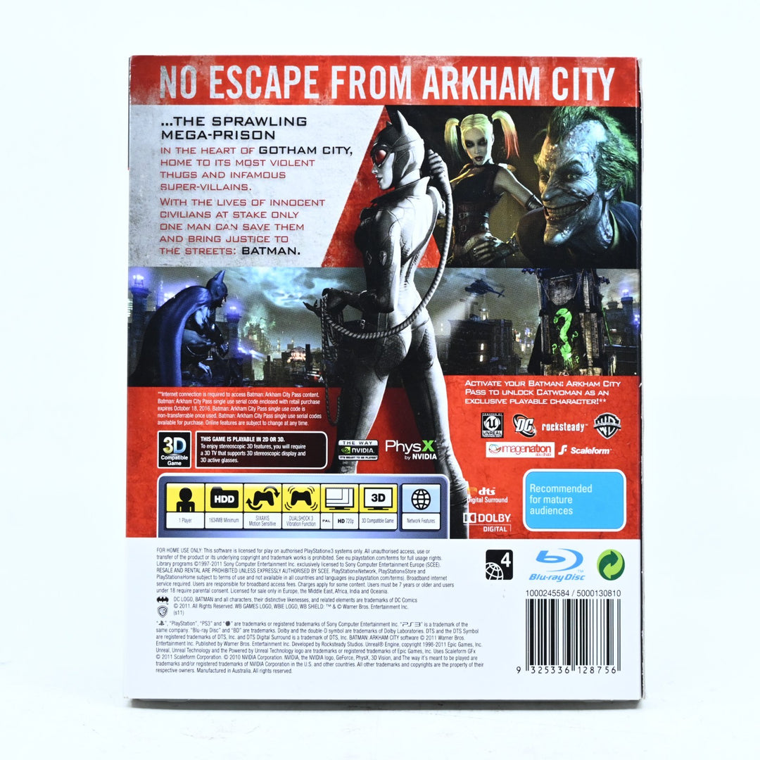 Batman Arkham City - Lenticular Holographic Cover - Sony Playstation 3 /PS3 Game