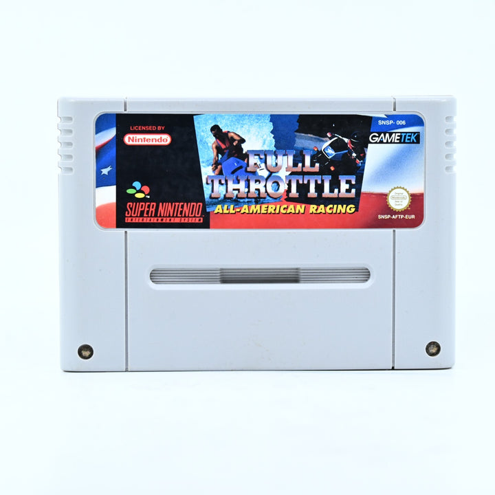 Full Throttle All-American Racing - Super Nintendo / SNES Game - PAL - FREE POST