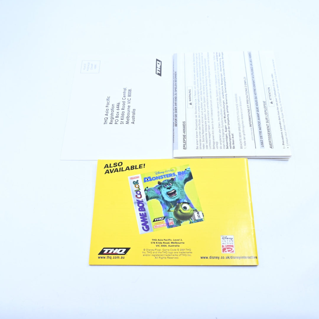 Monsters, Inc. - Nintendo Gameboy Advance / GBA Boxed Game - PAL - FREE POST!