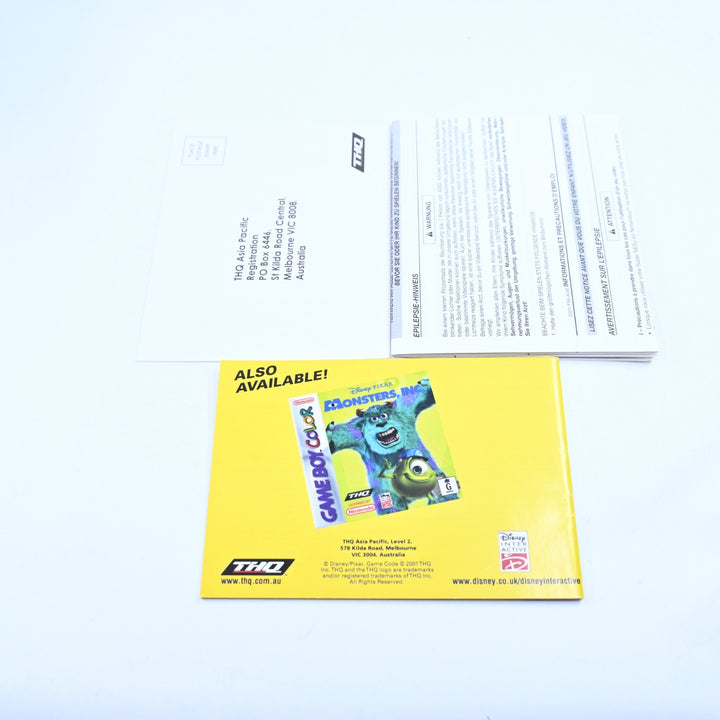 Monsters, Inc. - Nintendo Gameboy Advance / GBA Boxed Game - PAL - FREE POST!