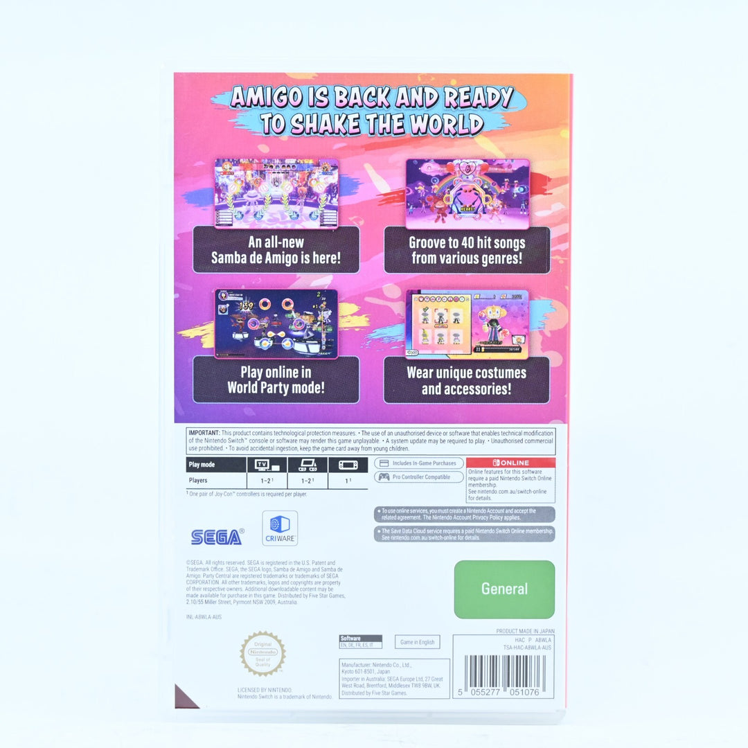Samba De Amigo: Party Central - Nintendo Switch Game - FREE POST!