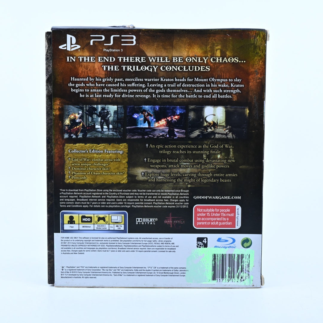 God of War III Collector's Edition - Sony Playstation 3 / PS3 Game + Manual