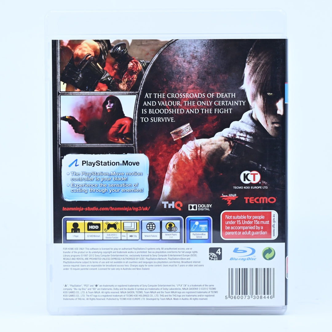 Ninja Gaiden 3 - Sony Playstation 3 / PS3 Game + Manual - FREE POST!