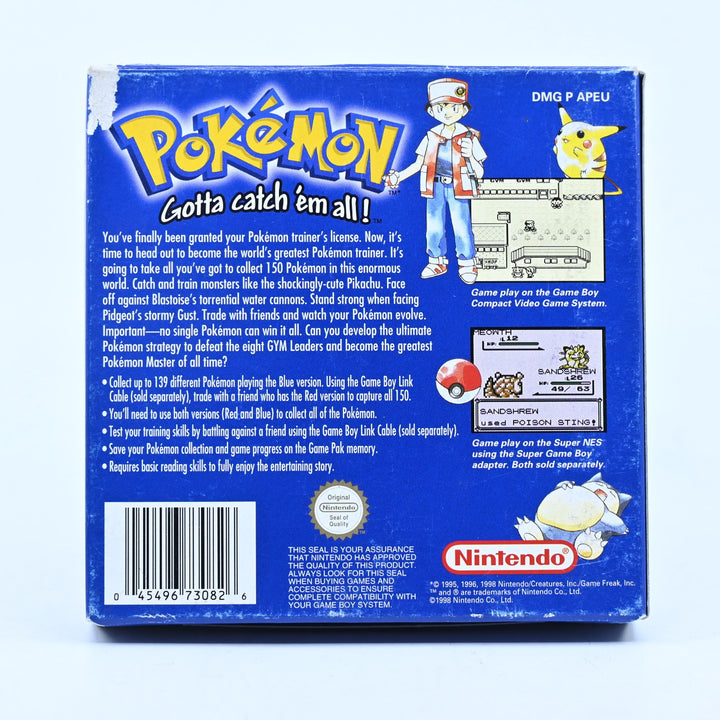 Pokemon Blue Version - Nintendo Gameboy Boxed Game - PAL - NEW SAVE BATTERY!