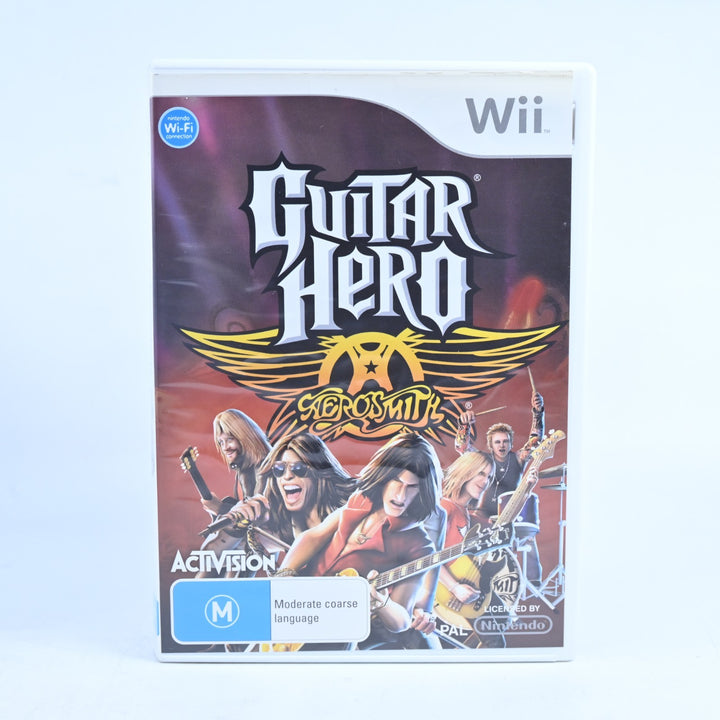 Guitar Hero: Aerosmith - Nintendo Wii Game + Manual - PAL - MINT DISC!
