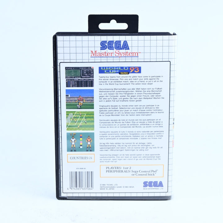 Tecmo World Cup '93 - Sega Master System Game + Manual - PAL - FREE POST!