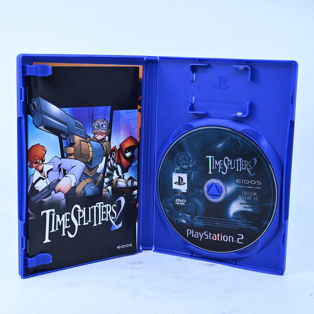 TimeSplitters 2 - Sony Playstation 2 / PS2 Game + Manual - PAL - MINT DISC!