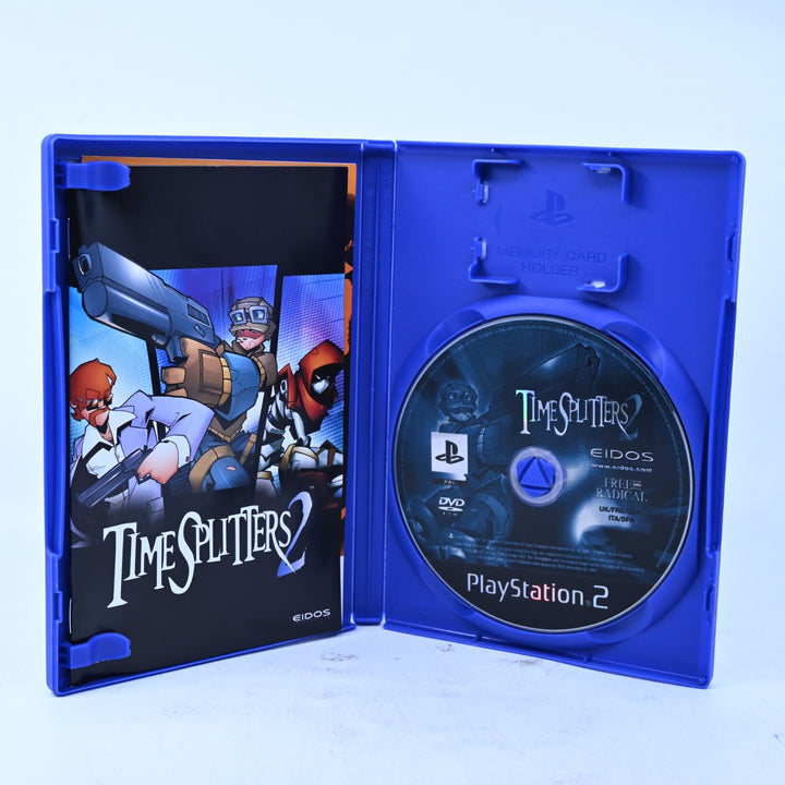 TimeSplitters 2 - Sony Playstation 2 / PS2 Game + Manual - PAL - MINT DISC!