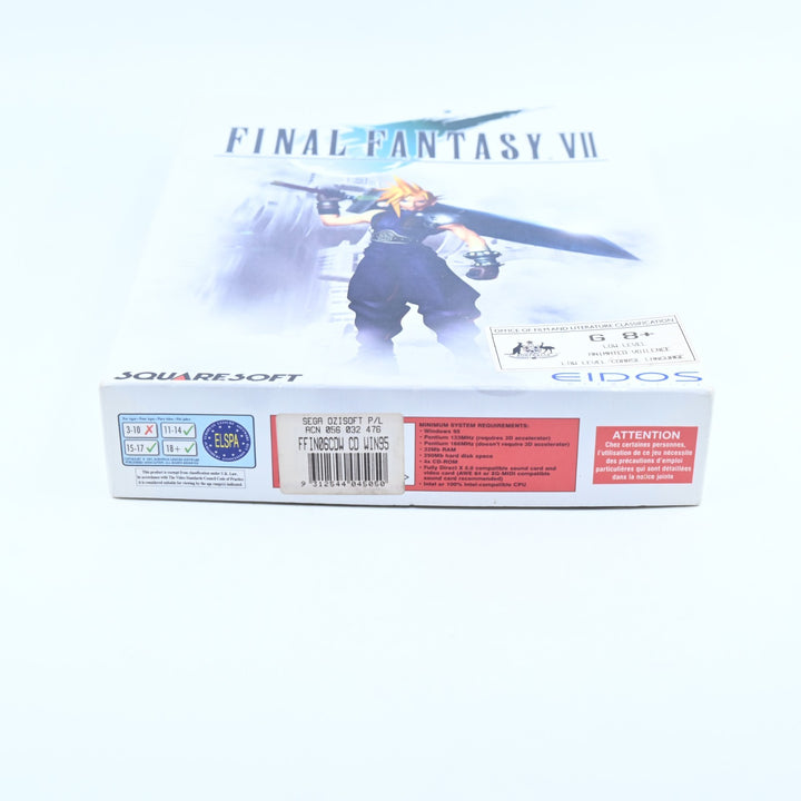 Final Fantasy VII 7 Big Box + Manual - Squaresoft - 4 Disc PC Game