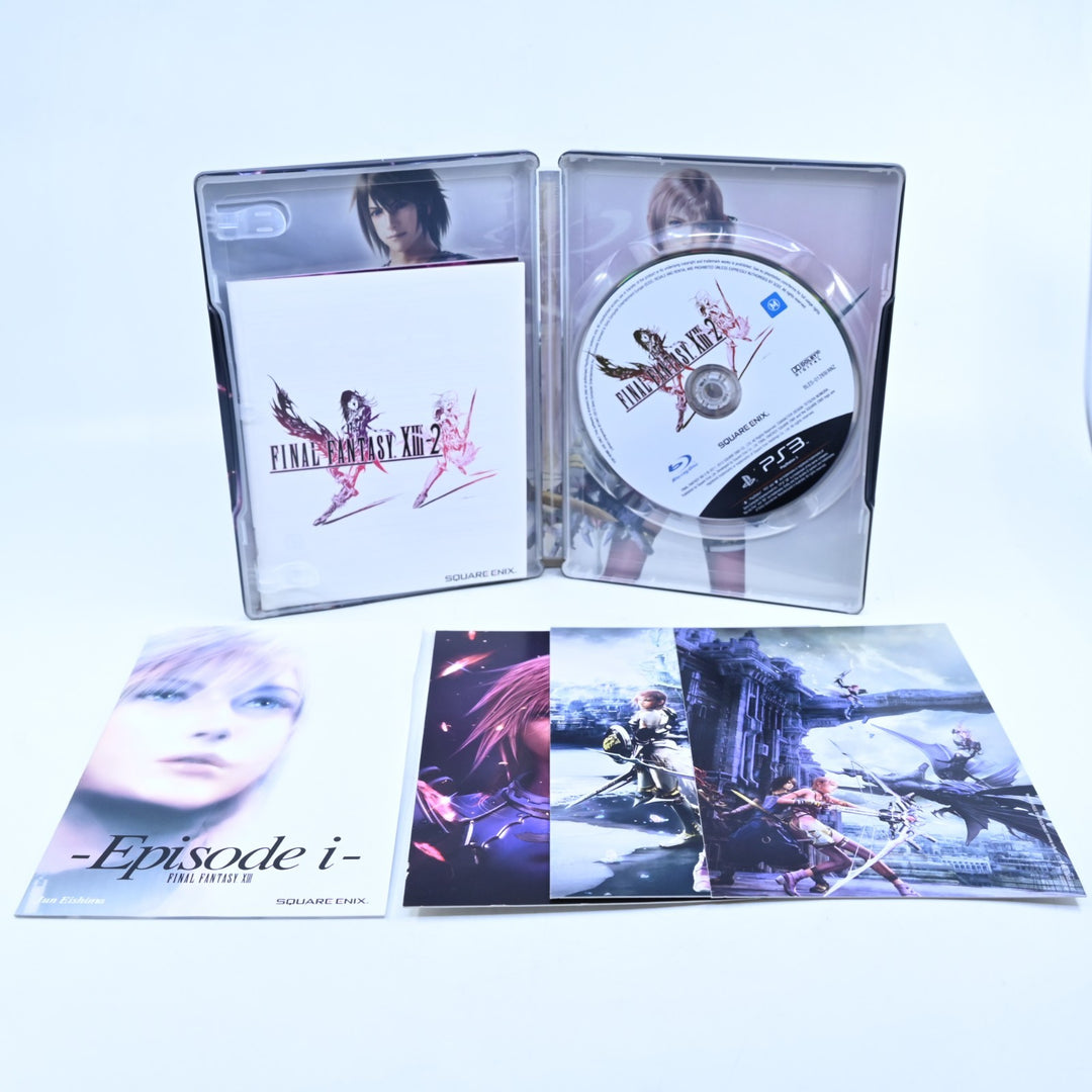 Final Fantasy XIII-2 Steelbook + Game + Manual - Sony Playstation 3 / PS3 Game
