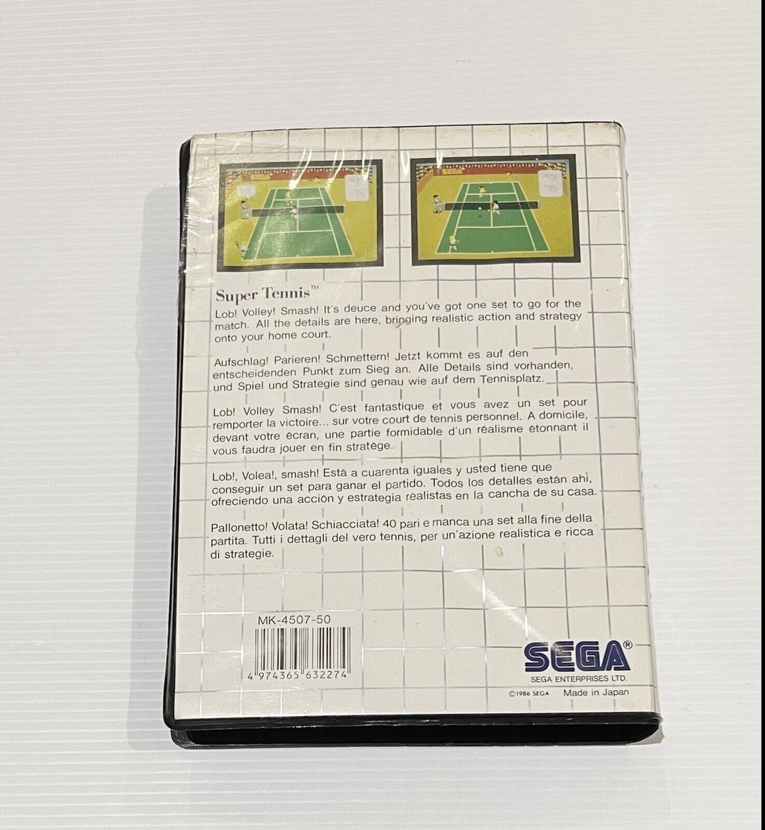 Super Tennis the Sega Cartridge - Sega Master System Game - PAL - FREE POST!