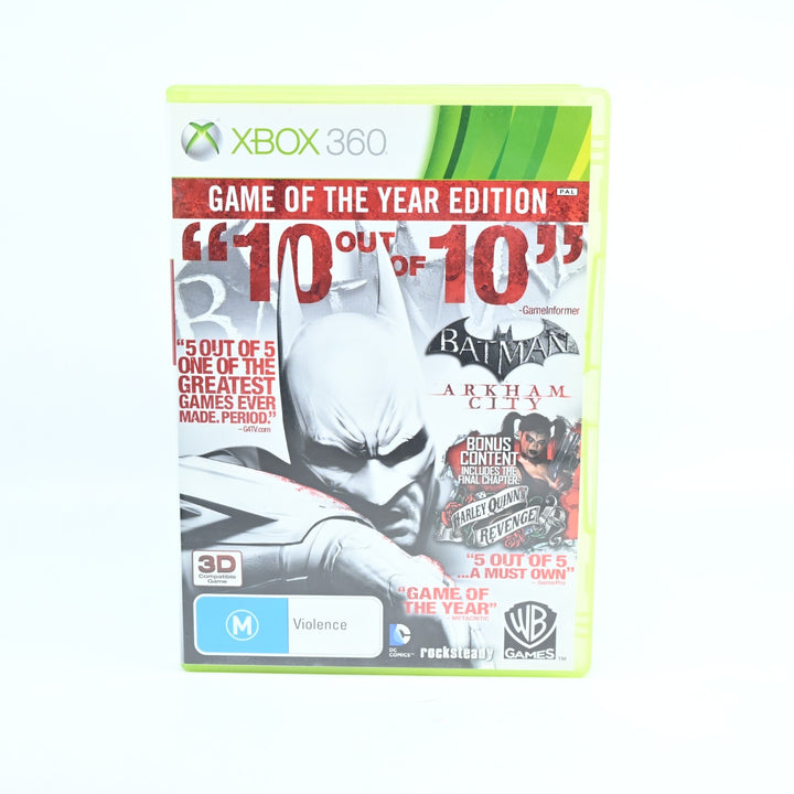 Batman Arkham City GOTY Edition - Xbox 360 Game + Manual - PAL - MINT DISC!