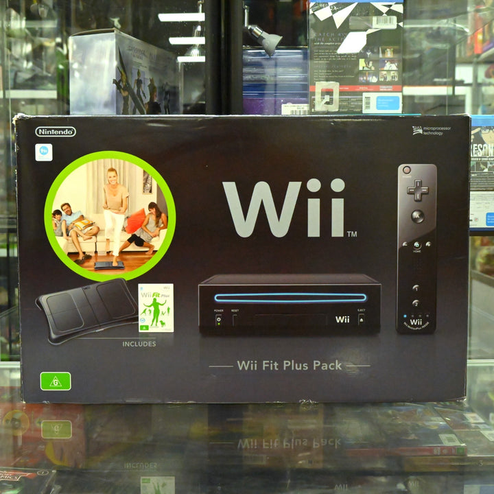 Black Wii Fit Plus Pack - Nintendo Wii Boxed Console - PAL - FREE POST!