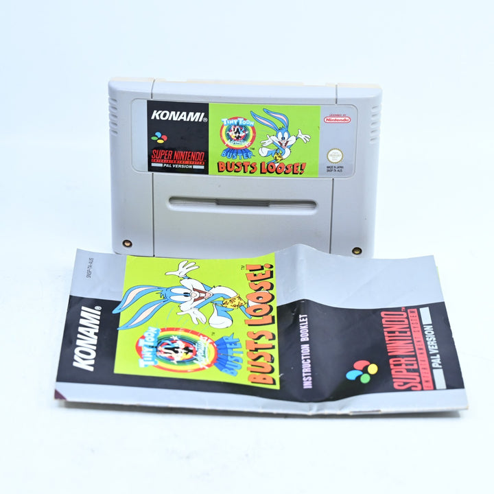 Tiny Toon Adventure: Buster Busts Loose Cart + Manual - SNES Game - PAL