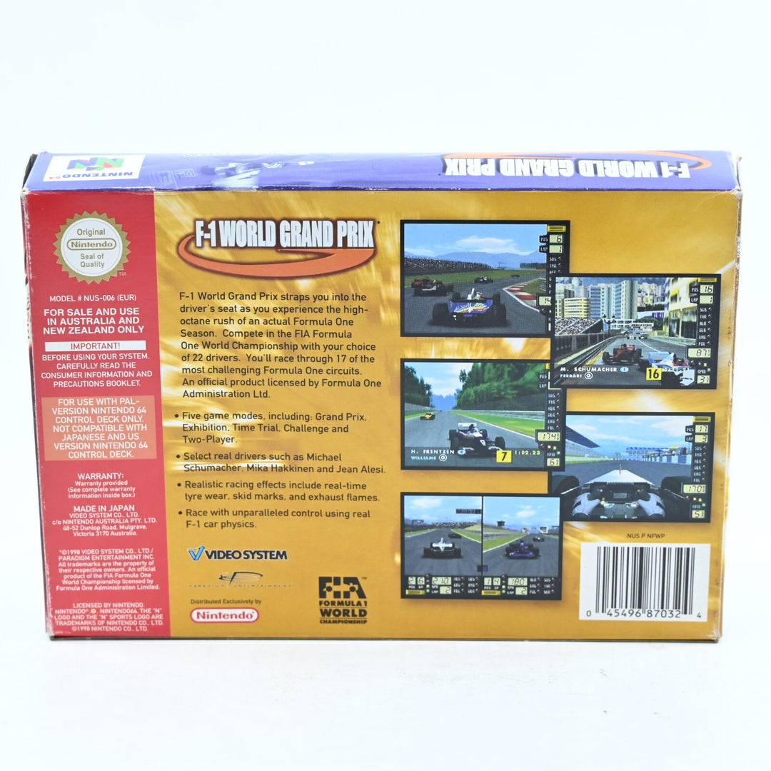 F-1 World Grand Prix - N64 / Nintendo 64 Boxed Game - PAL - FREE POST!