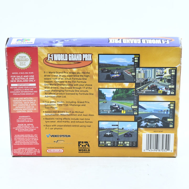 F-1 World Grand Prix - N64 / Nintendo 64 Boxed Game - PAL - FREE POST!
