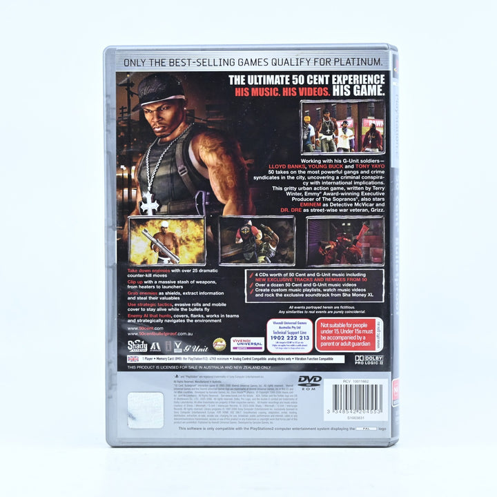 50 Cent Bulletproof - Sony Playstation 2 / PS2 Game + Manual - PAL - MINT DISC!