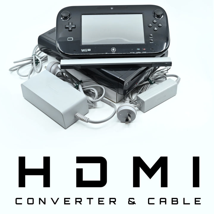 Black - Nintendo Wii U Console - 32GB HDD - AUS PAL - FREE POST!